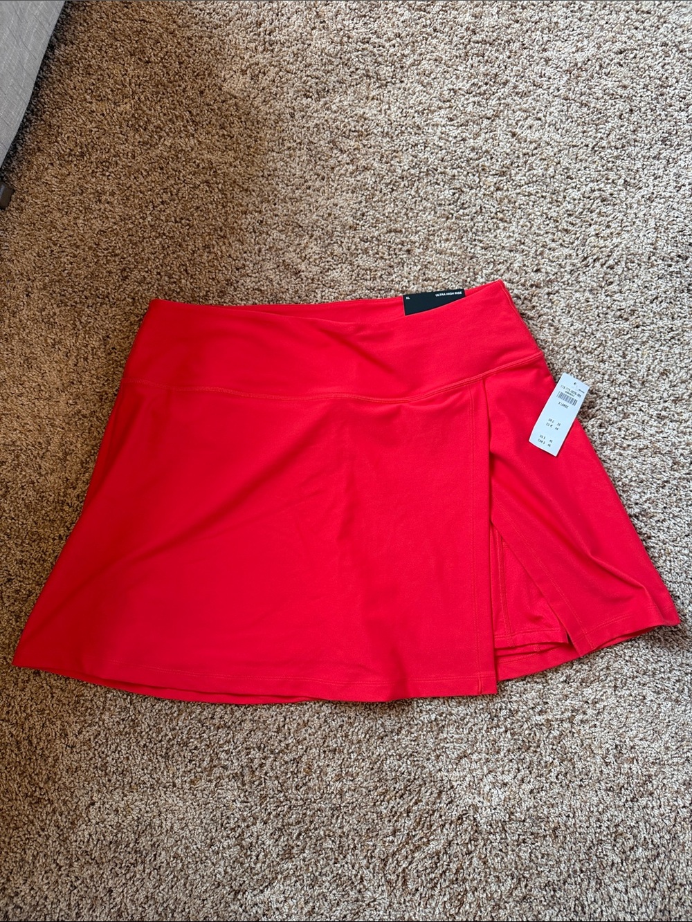 NWT YPB Abercrombie & Fitch Red SculptLUX Ultra High Rise Skort - XL